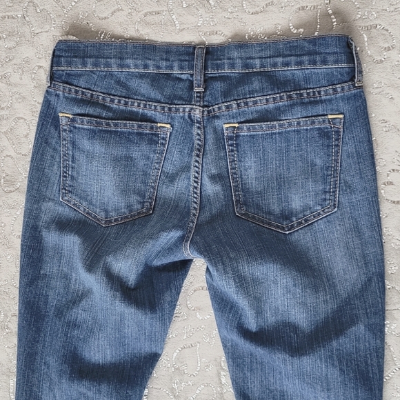 Old Navy Diva Jeans Slim Straight Skinny Medium Distressed Wash 6 - Picture 6 of 8